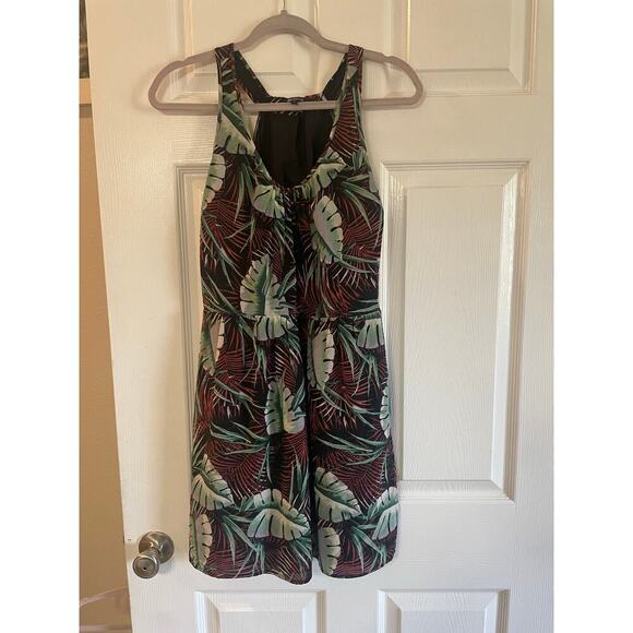 Madewell Silk Island Dress in Jungle Leaf Print Size 4 - Picture 1 of 12